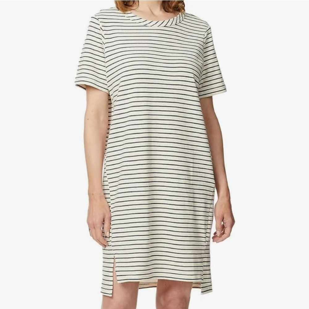 BUFFALO DAVID BITTON shirt dress, striped black/white, NWT, size S, oversize